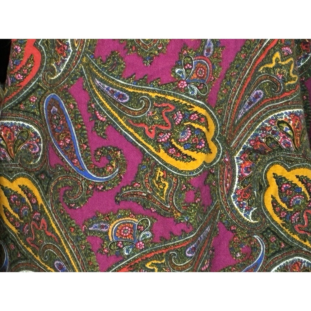Ralph Lauren Cotton Flannel Pjs Night Shirt Pink Paisley Sleepshirt Nightie L - Picture 9 of 16